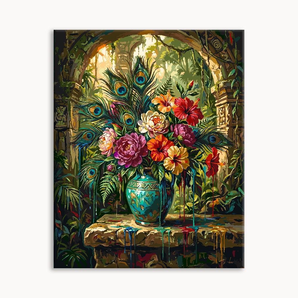 Emerald Vase & Blooms