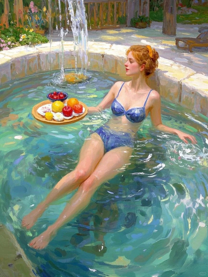 Enjoyable time in the hot springs 1