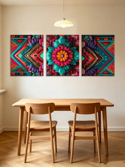 Ethnic Mandala Art (Set of 3 PCS) Paint By Numbers