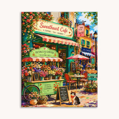 Feline Bakery Cart Paint By Numbers