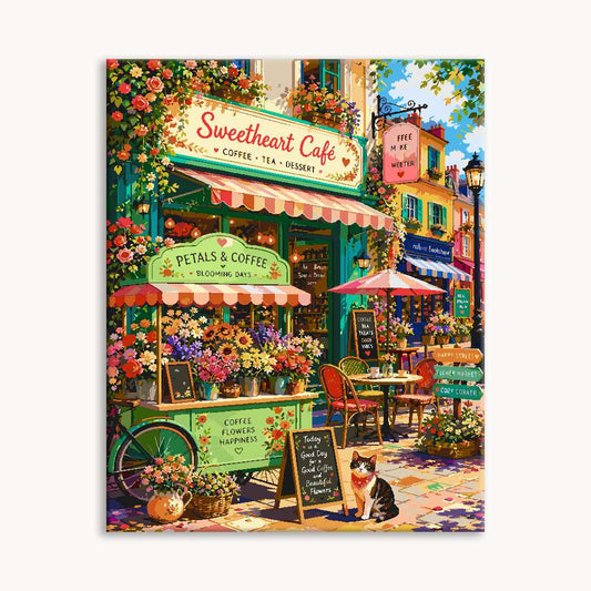 Feline Bakery Cart Paint By Numbers