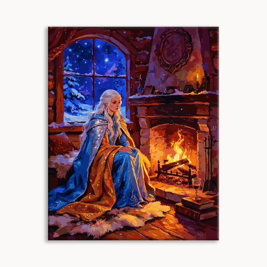 Fireplace Winter Tale Paint By Numbers