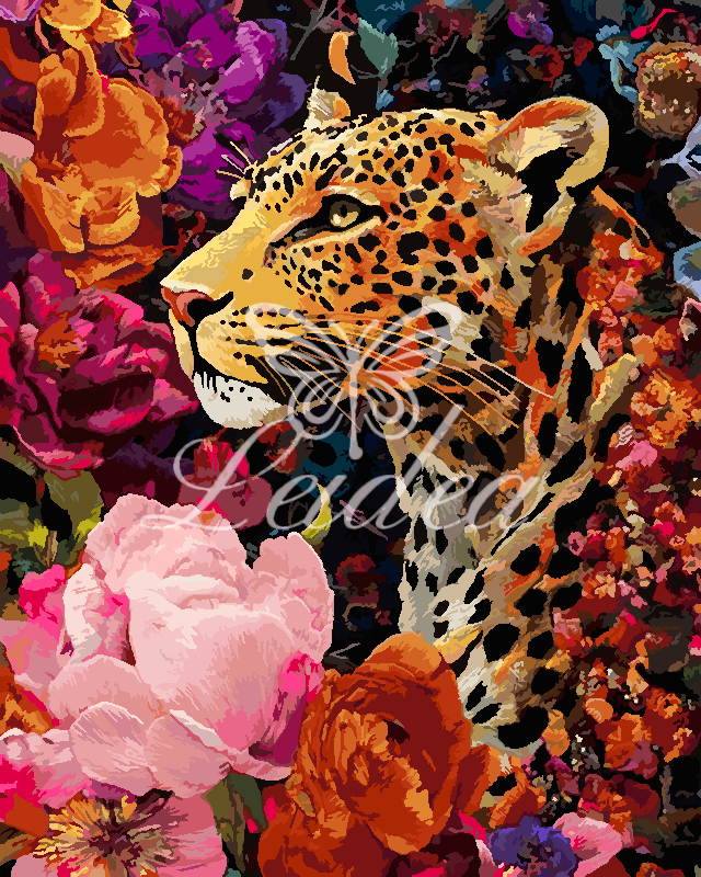 Floral Leopard