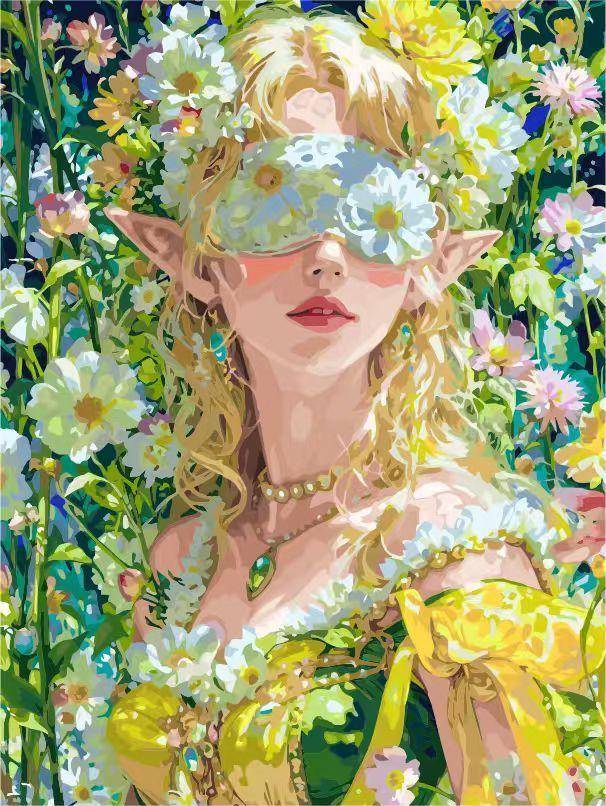 Flower Sleeping Elf