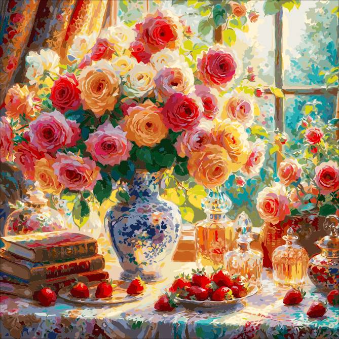 Flower morning time