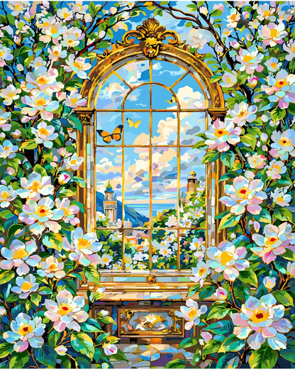 Flower Window View