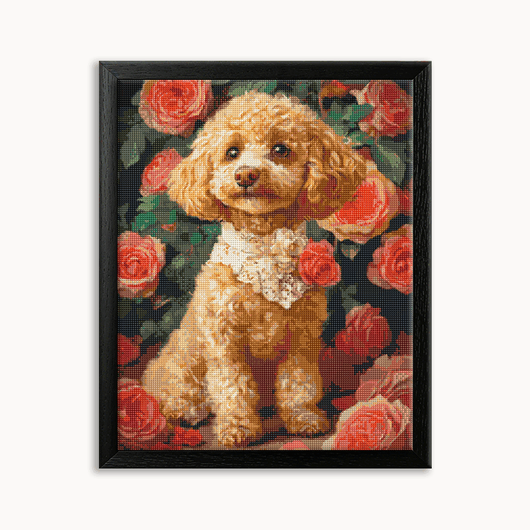 Flowering cute pet dog Diamond Painting 30/40 40/50 50/60