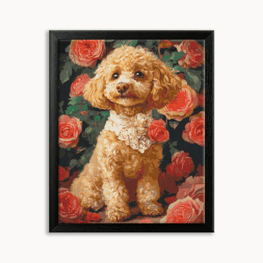 Flowering cute pet dog Diamond Painting 30/40 40/50 50/60