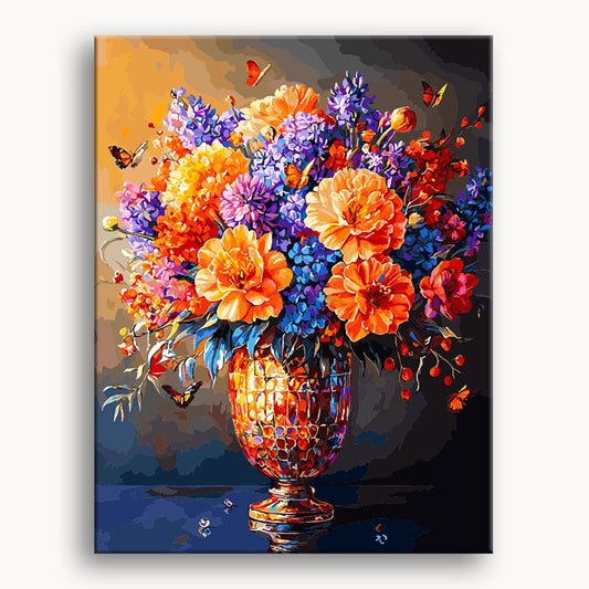 Flowers in a Golden Vase