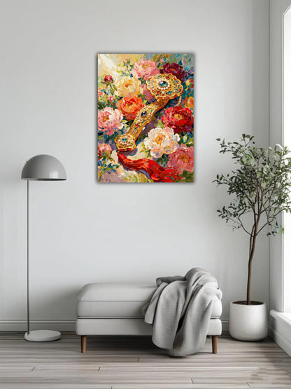 Flowers Bloom and Golden Ruyi