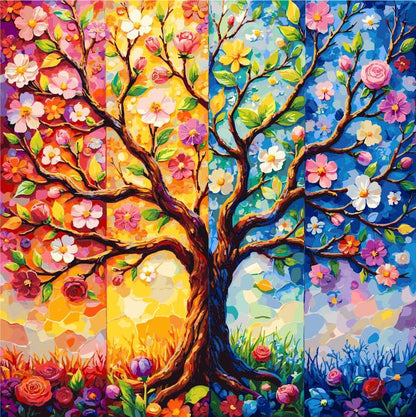 Flowers Blooming Through the Four Seasons