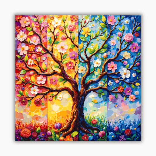 Flowers Blooming Through the Four Seasons