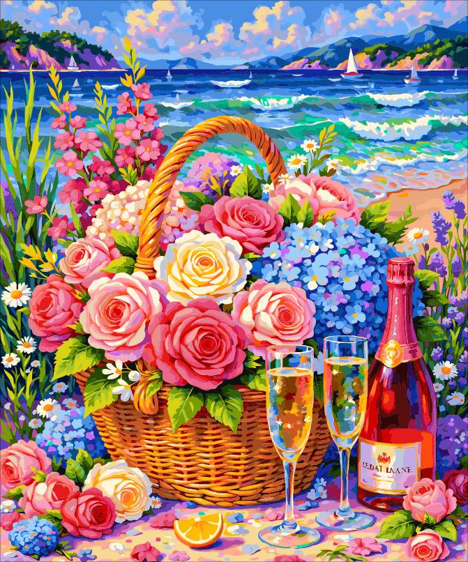 Flowers and Champagne
