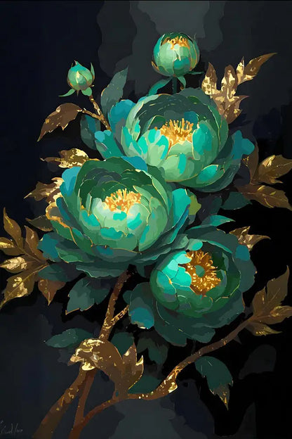 Flowers Blooming Green