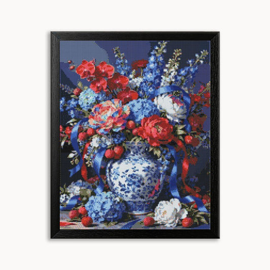 Flowers on a ceramic vase Diamond Painting 30/40 40/50 50/60