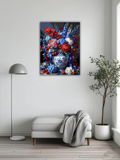 Flowers on a ceramic vase