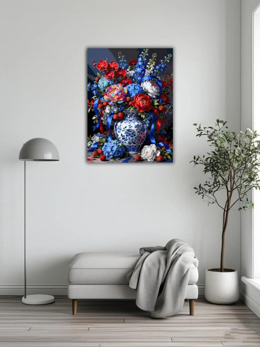 Flowers on a ceramic vase