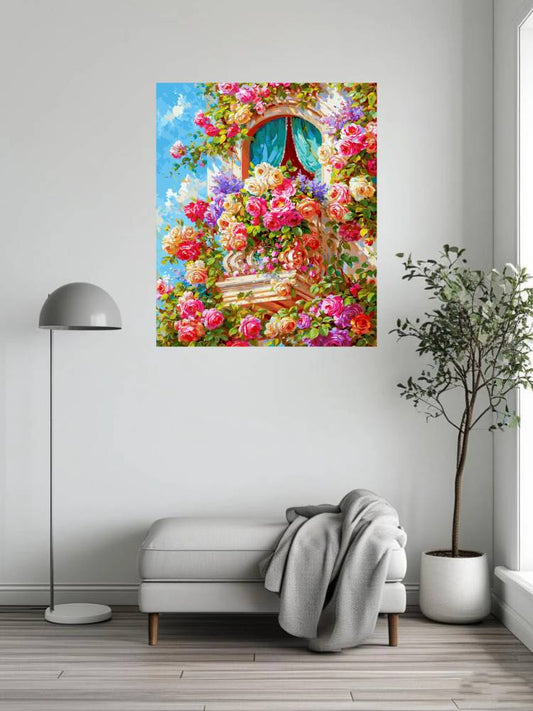 Flowers on the windowsill