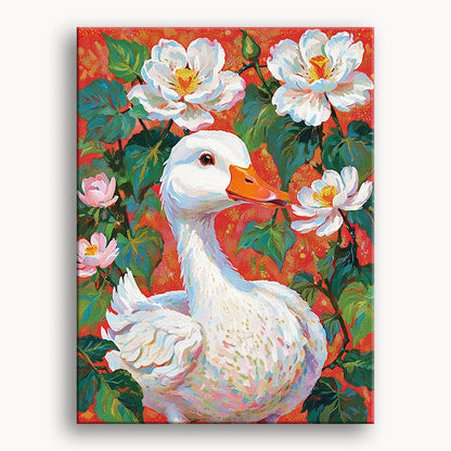 Flowery Smiling Duck