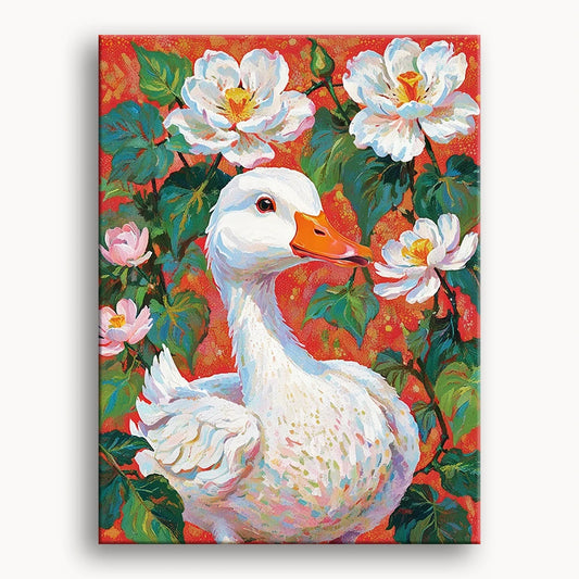Flowery Smiling Duck