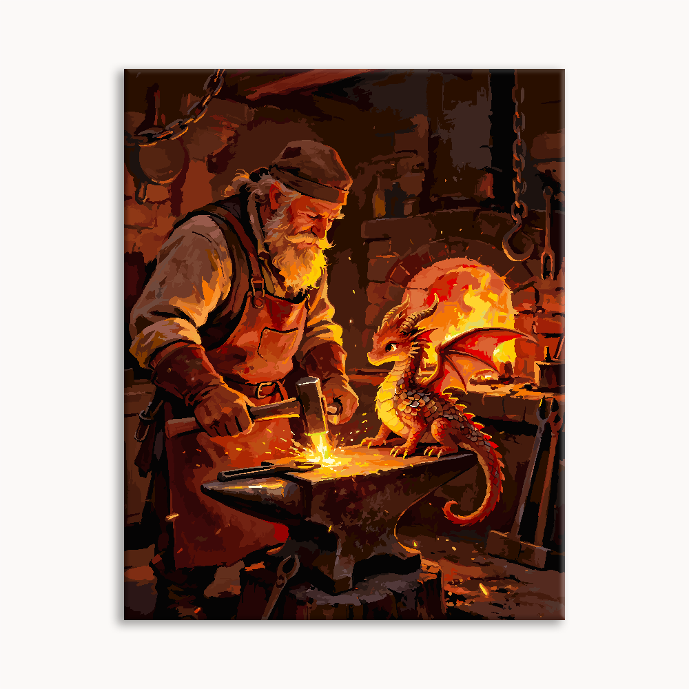 Forge Blacksmith Glow Paint By Numbers