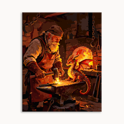 Forge Blacksmith Glow Paint By Numbers