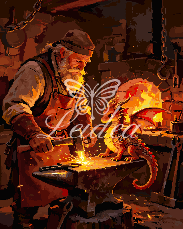 Forge Blacksmith Glow Paint By Numbers