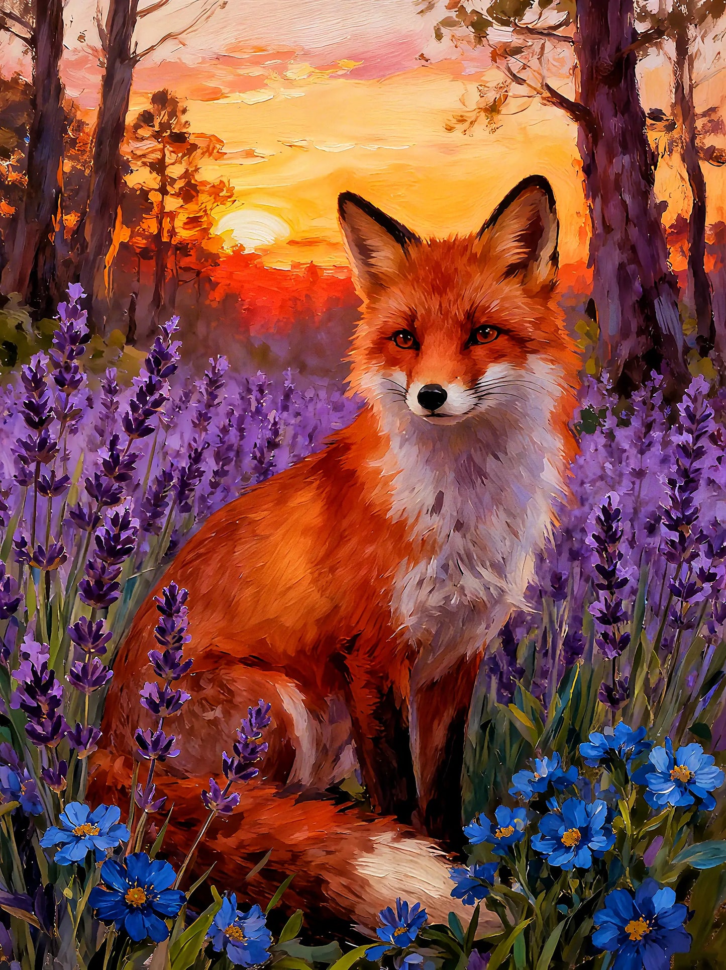Fox in flowers
