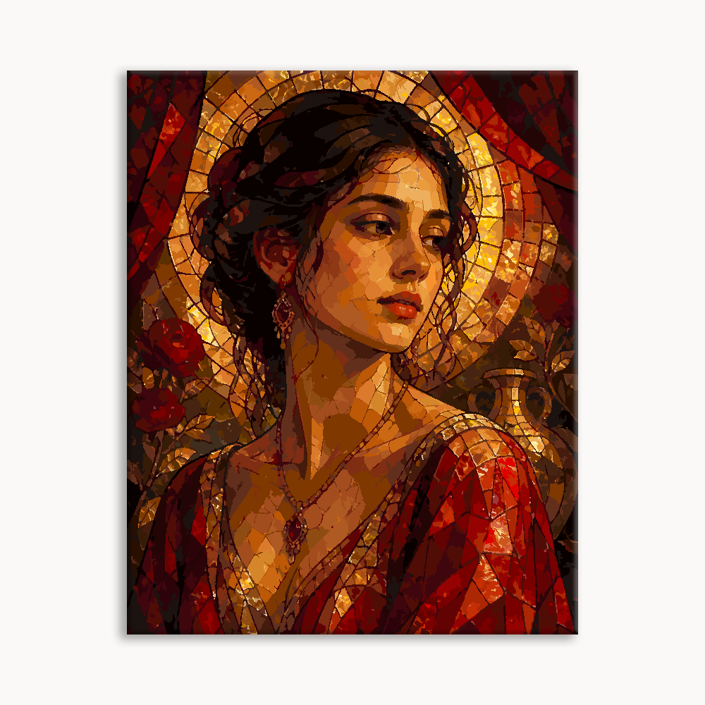 Gilded Crimson Madonna
