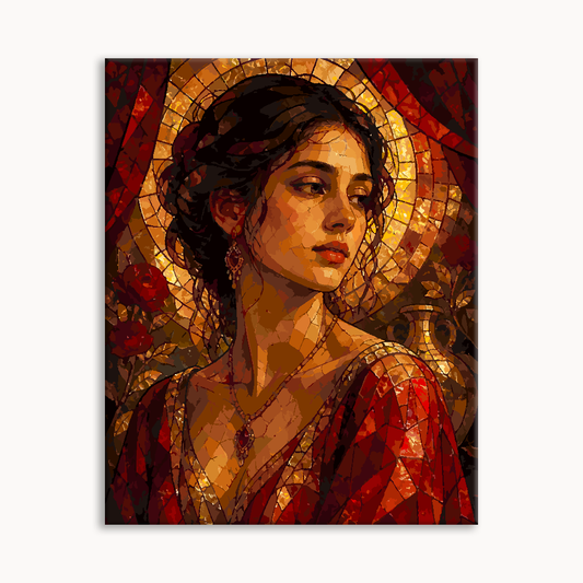 Gilded Crimson Madonna