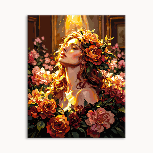 Gilded Floral Paint By Numbers