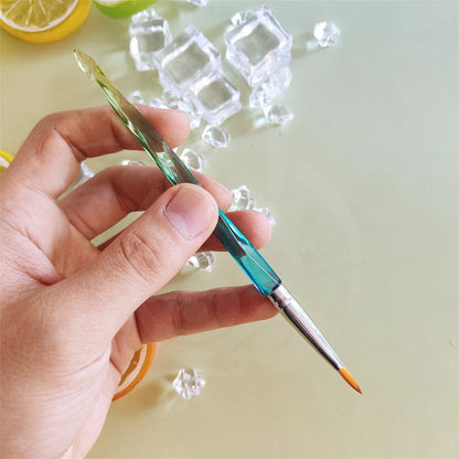 A gradient green paintbrush