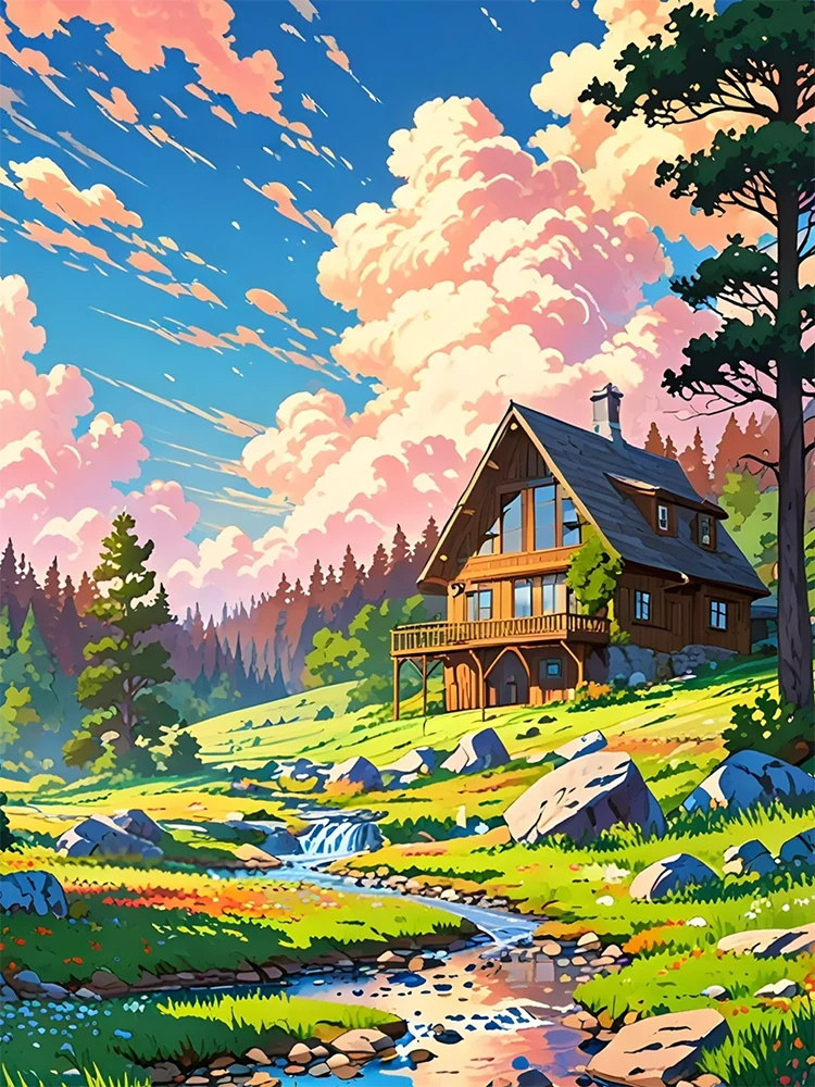 Quiet Stream And Cottage 2