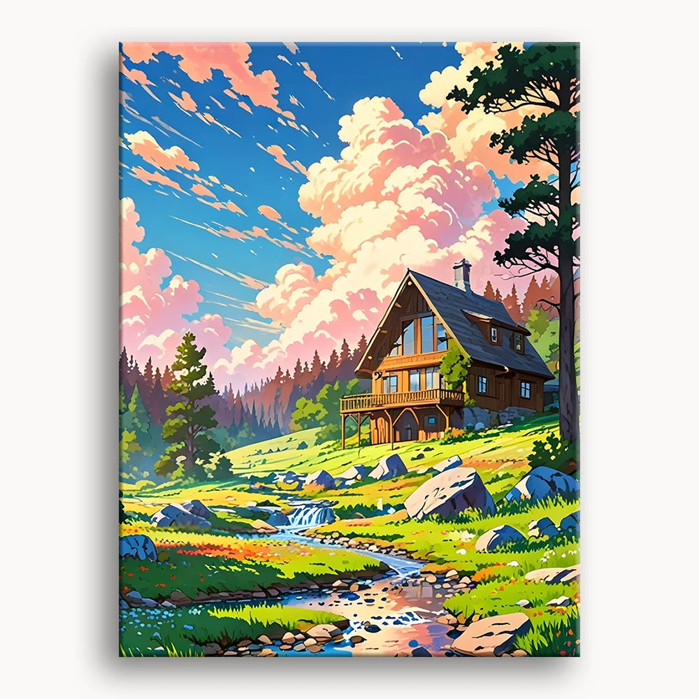 Quiet Stream And Cottage 2