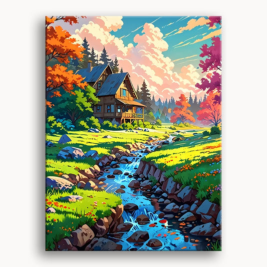 Quiet Stream And Cottage 1