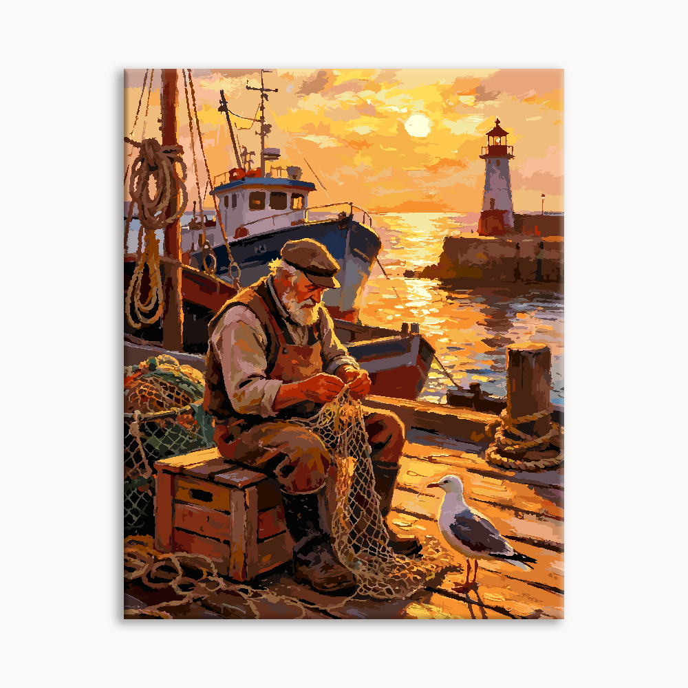 Harbor Dock Laborer Paint By Numbers
