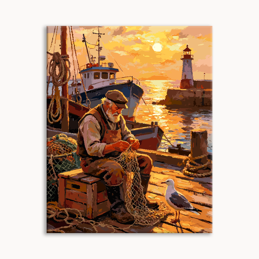 Harbor Dock Laborer Paint By Numbers