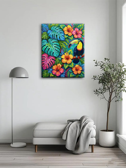 Hibiscus Toucan Jungle Panel