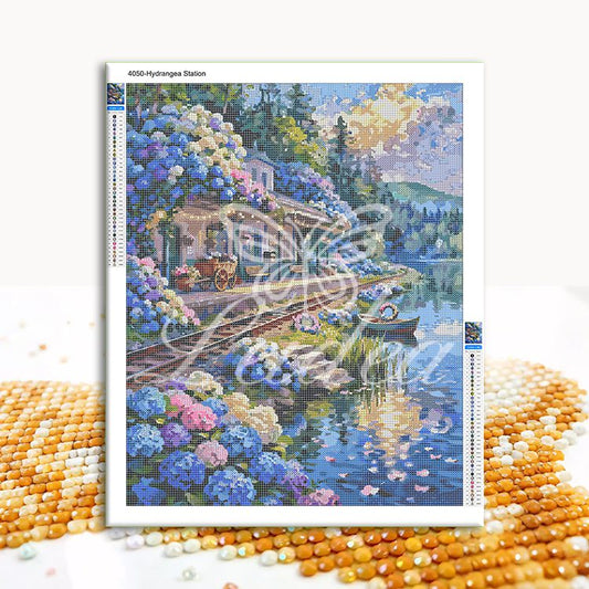 Hydrangea Station Diamond Painting 30/40 40/50 50/60