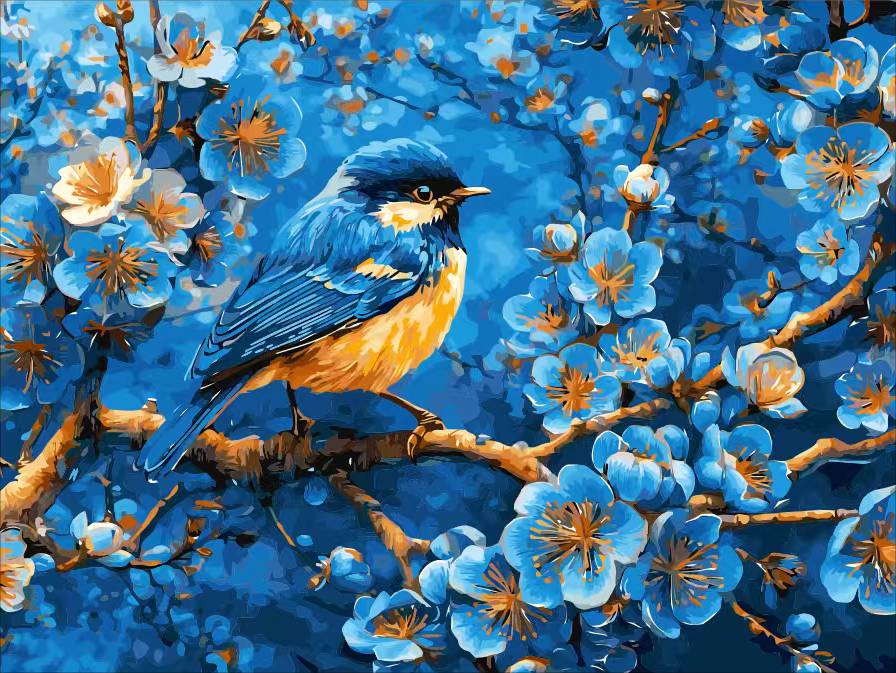 Ice Blue Sparrow