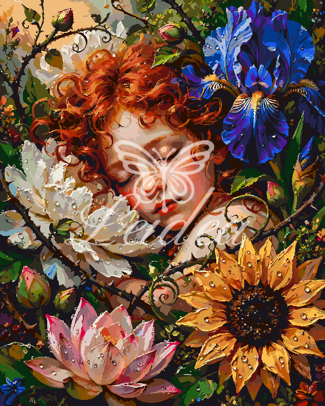 Iris Floral Lady