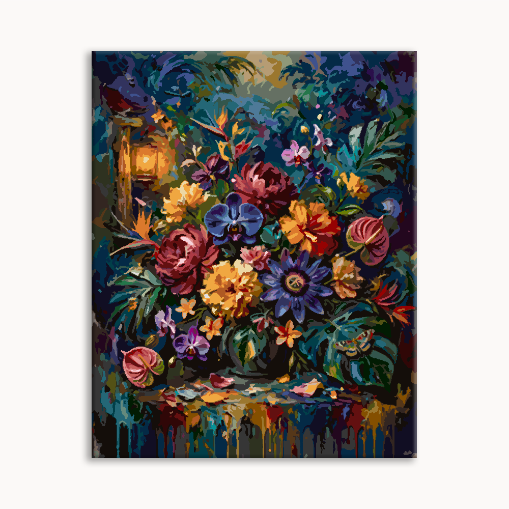 Jewel Tone Floral Burst
