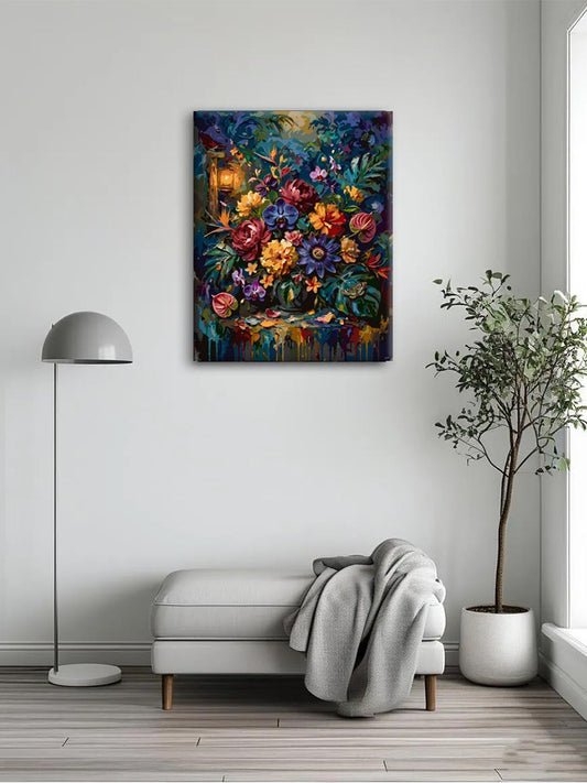 Jewel Tone Floral Burst