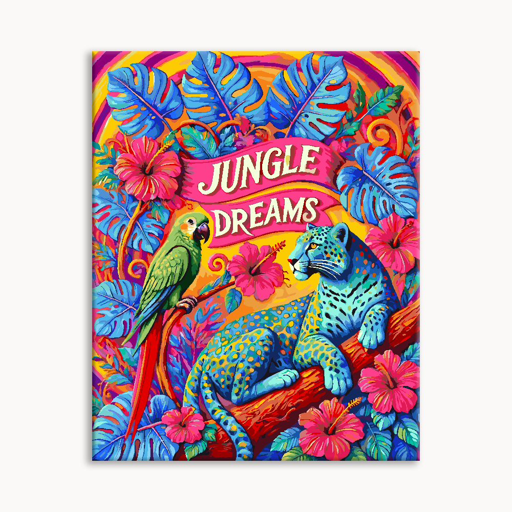 Jungle Dream Exotic Bird Folk Print