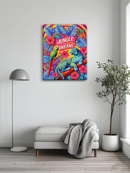 Jungle Dream Exotic Bird Folk Print