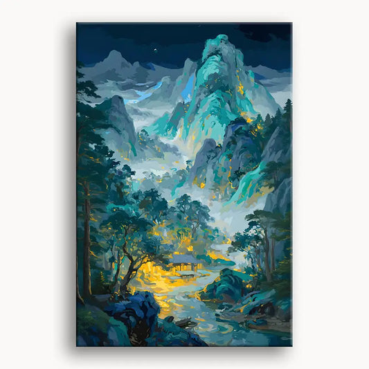 Lights of the River and Mountain