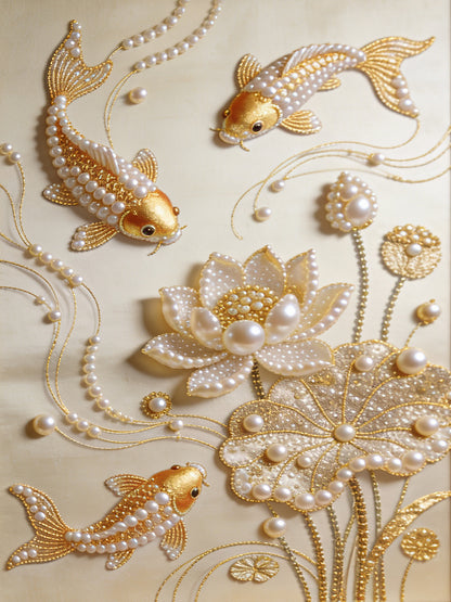 Lucky Carp and Pearl Painting