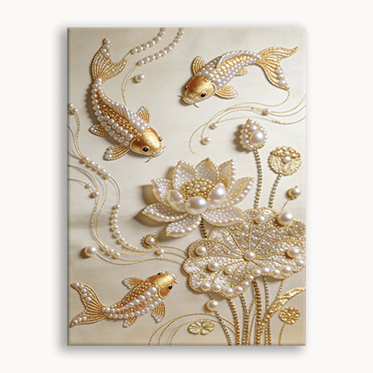 Lucky Carp and Pearl Painting