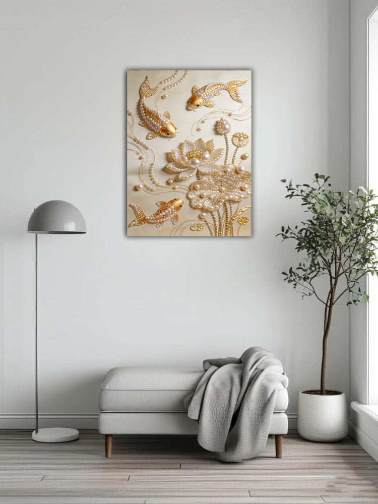 Lucky Carp and Pearl Painting