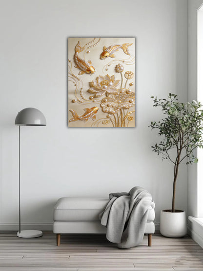 Lucky Carp and Pearl Painting